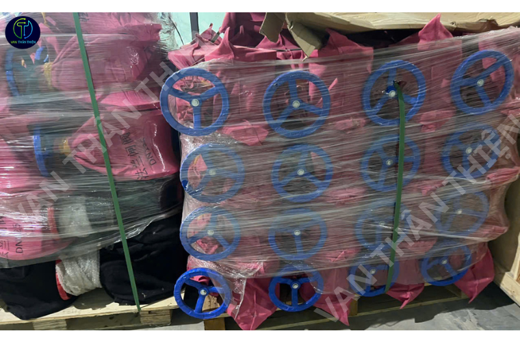 Van cửa gang cánh cao su ty chìm